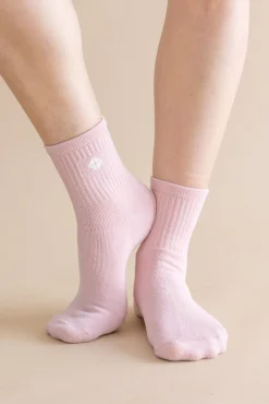Adult Crew Socks in Blush