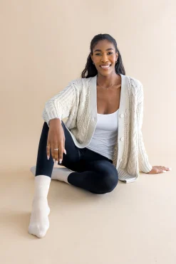 Adult Crew Socks in Oat