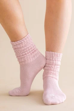 Adult Scrunch Socks in Blush