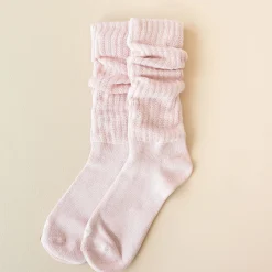 Adult Scrunch Socks in Blush