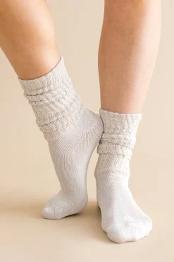 Adult Scrunch Socks in Oat