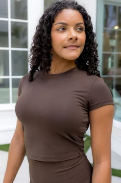 Bamboo Flex Baby Tee in Espresso