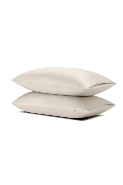 Bamboo Sateen Pillowcase Set in Sand Stone
