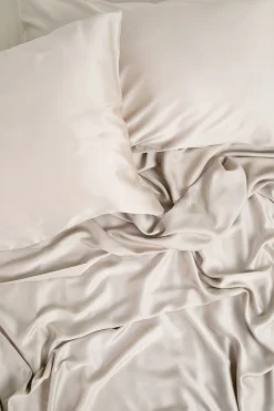 Bamboo Sateen Pillowcase Set in Sand Stone