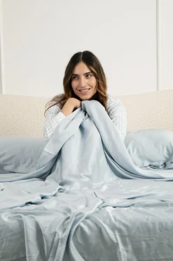 Bamboo Sateen Sheet Set in Ice