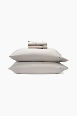 Bamboo Sateen Sheet Set in Sand Stone