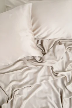 Bamboo Sateen Sheet Set in Sand Stone