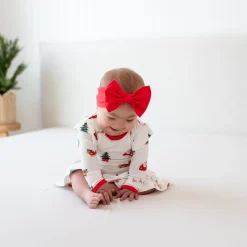 Bow Headband in Cardinal