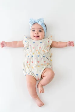 Bubble Romper in Pastel Mickey Mouse