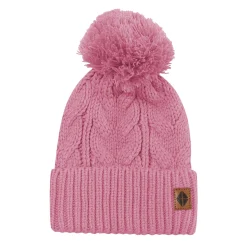 Chunky Cable Knit Beanie in Apple Blossom
