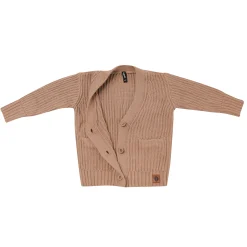 Chunky Knit Oversized Cardigan in Latte