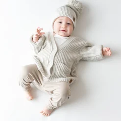 Chunky Knit Oversized Cardigan in Oat