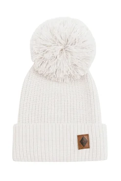 Chunky Knit Pom Beanie in Oat