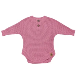 Chunky Knit Romper in Apple Blossom
