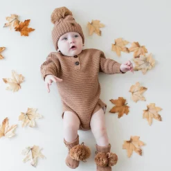 Chunky Knit Romper in Latte