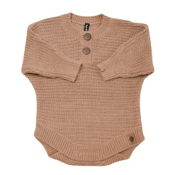 Chunky Knit Romper in Latte
