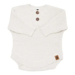 Chunky Knit Romper in Oat