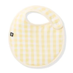 Cushy Bib in Gingham Chamomile