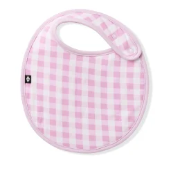Cushy Bib in Gingham Thistle