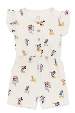 Flutter Sleeve Romper in Mickey Mouse and Friends