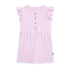 Flutter Sleeve Romper in Thistle