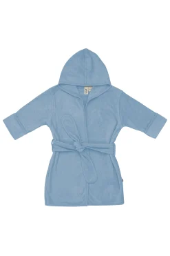 Hooded Bath Robe in Slate