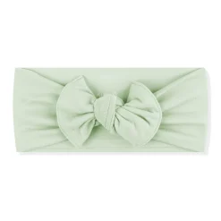 Knotted Bow Headband in Basil