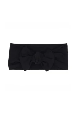 Knotted Bow Headband in Midnight