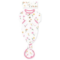 Knotted Gown with Bow Set in Tulip