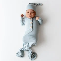 Knotted Gown with Hat Set in Fog