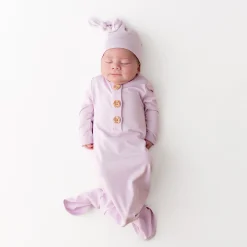 Knotted Gown with Hat Set in Thistle