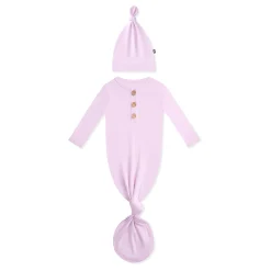 Knotted Gown with Hat Set in Thistle