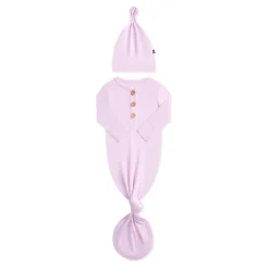 Knotted Gown with Hat Set in Thistle