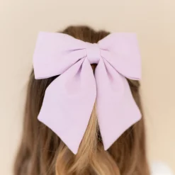 Large Alligator Clip Bow in Thistle