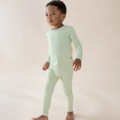 Long Sleeve Pajamas in Basil