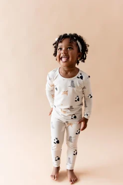 Long Sleeve Pajamas in Fluffy Cat