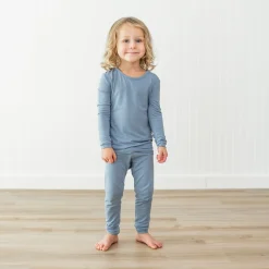 Long Sleeve Pajamas in Slate