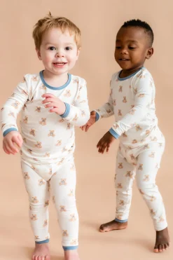 Long Sleeve Pajamas in Teddy Bear