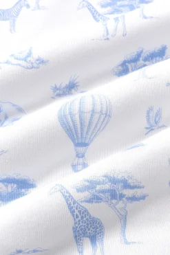 Long Sleeve Pajamas in Toile Safari