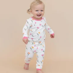 Long Sleeve Pajamas in Tulip
