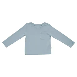 Long Sleeve Toddler Crew Neck Tee in Fog