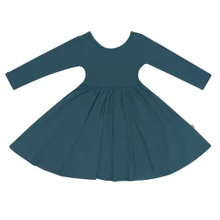 Long Sleeve Twirl Dress in Atlantic