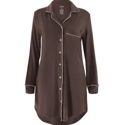 Long Sleeve Women’s Nightshirt in Espresso