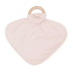 Lovey in Blush with Removable Wooden Teething Ring
