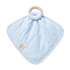 Lovey in Gingham Breeze with Removable Wooden Teething Ring