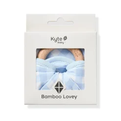 Lovey in Gingham Breeze with Removable Wooden Teething Ring