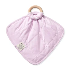Lovey in Gingham Thistle with Removable Wooden Teething Ring
