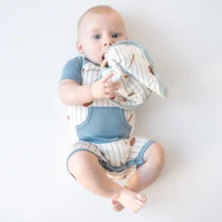 Lovey in Home Run with Removable Wooden Teething Ring