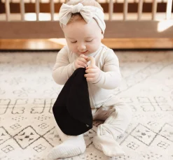 Lovey in Midnight with Removable Wooden Teething Ring
