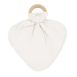 Lovey in Oat with Removable Wooden Teething Ring